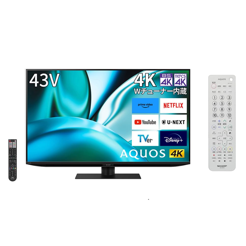 Amazon | 【セット買い】 シャープ 43V型 4K 倍速 液晶 テレビ AQUOS